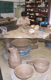 陶芸の里あすか：陶芸教室の様子